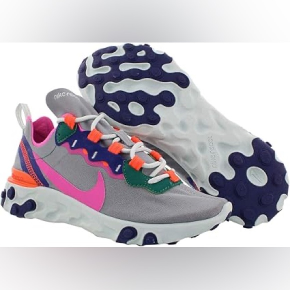 Nike Women’s React Element 55 Wolf Grey Fuchsia